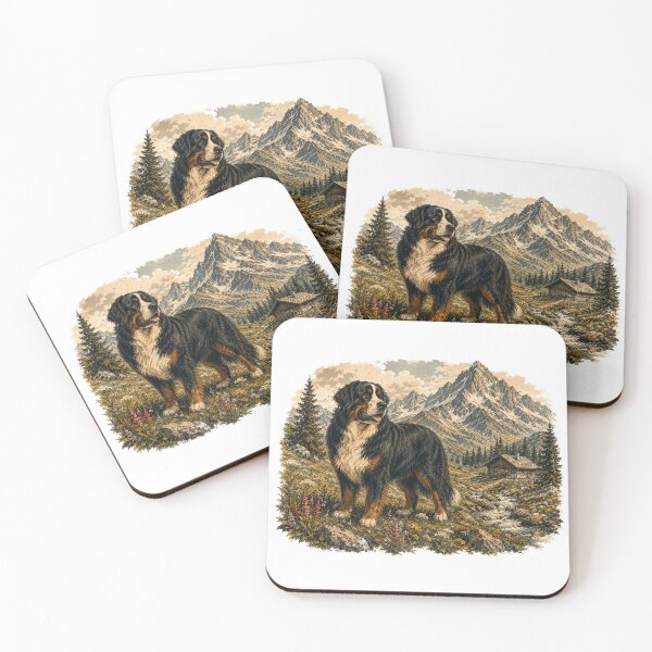 Item preview, Vintage Bernese Mountain Dog Alpine Adventure designed and sold by ARDELVEX STUDIO.