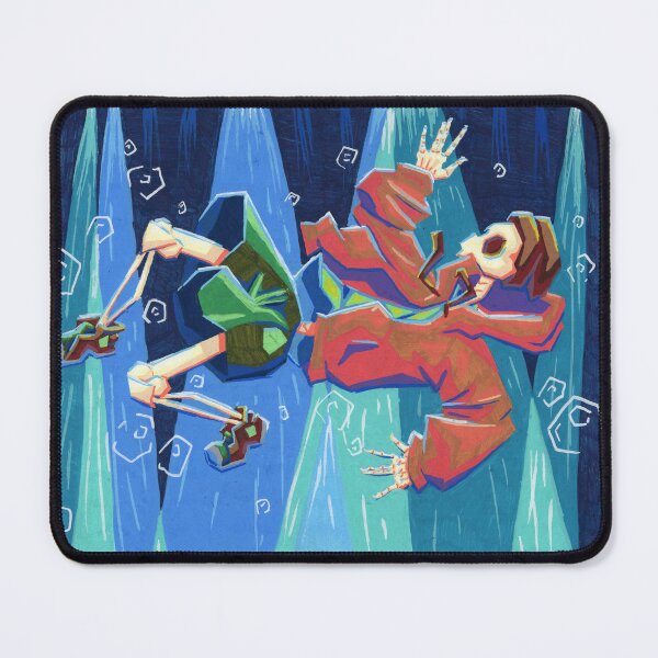 Item preview, sinking skeleton illustration designed and sold by NineRavensArt.