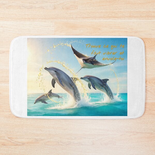 Item preview, Golden Flight — Dolphins & Manta Ray designed and sold by Hawaii26.