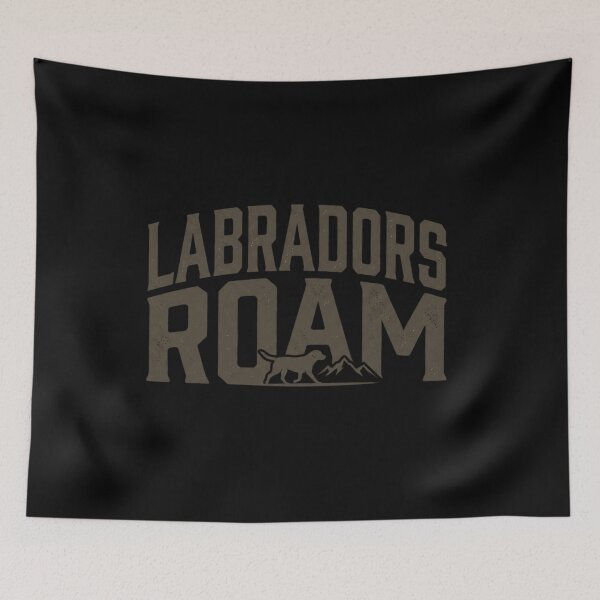 Item preview, Labradors Roam Vintage Hiking Dog Mountain Outdoors Typography Aesthetic designed and sold by mood-draftsman.
