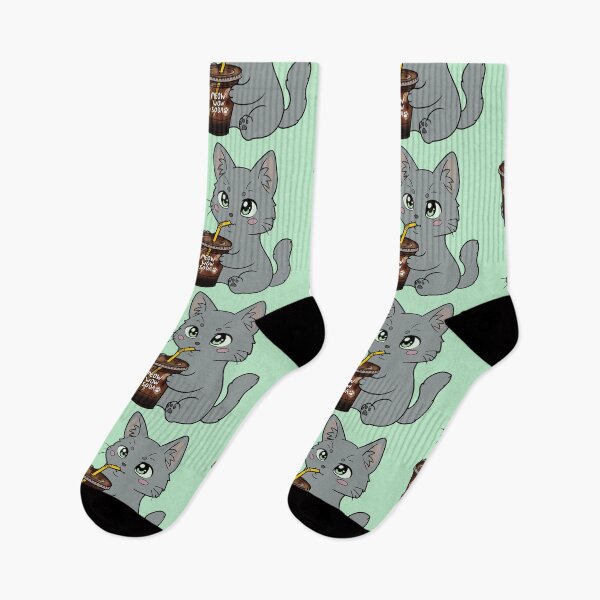 Item preview, Fluffy Gray Cat Brown Soda designed and sold by WindyFizz.