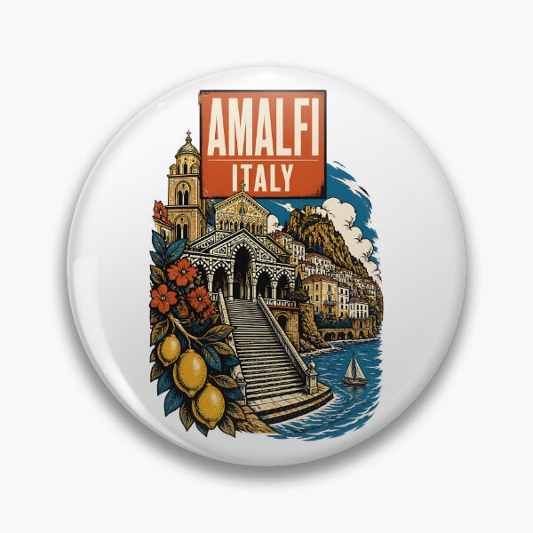 Item preview, Amalfi Italy Vintage Travel Tourism designed and sold by TravelersGems.