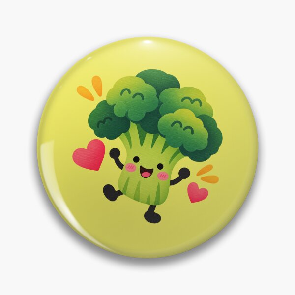 Item preview, Cute Broccoli Vegetable Lover Funny Garden Design – Kawaii Broccoli Foodie Meme designed and sold by StickyDelights.