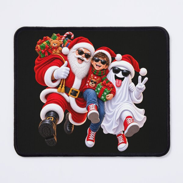 Item preview, Santa Claus and Christmas Ghosts – Fun Holiday Family designed and sold by ArtSpark Studio.