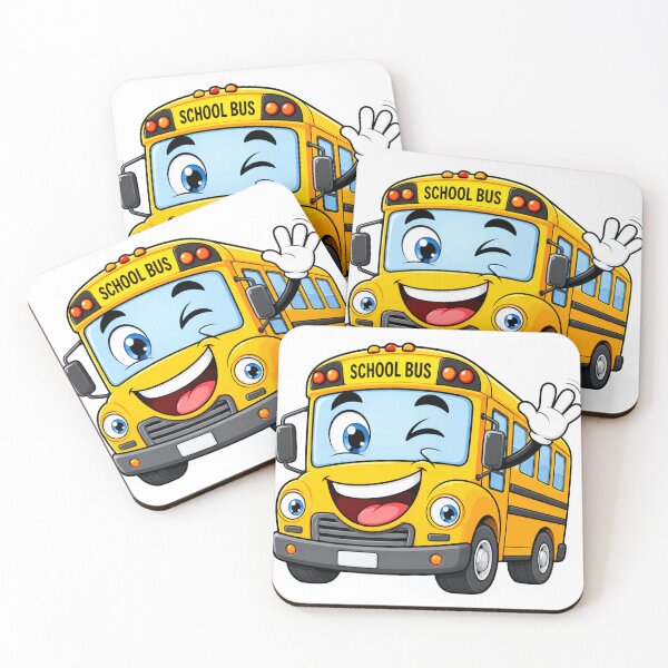 Item preview, Cute Winking Yellow School Bus Cartoon - Happy Back to School designed and sold by Haque Designs.