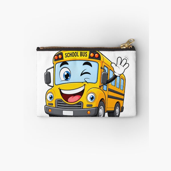 Item preview, Cute Winking Yellow School Bus Cartoon - Happy Back to School designed and sold by Haque Designs.