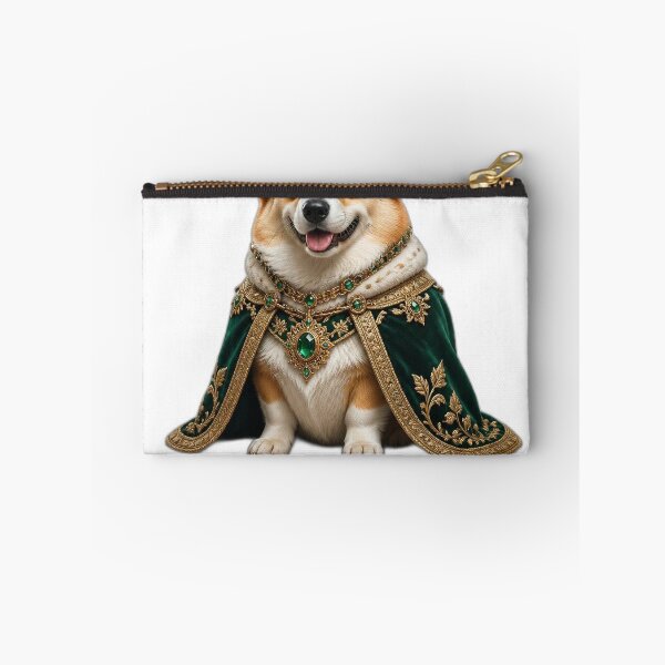 Item preview, Royal Corgi King – Majestic Crown & Emerald Cape Dog Art designed and sold by RobertArt08.