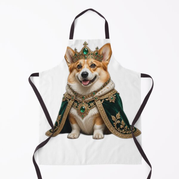 Item preview, Royal Corgi King – Majestic Crown & Emerald Cape Dog Art designed and sold by RobertArt08.