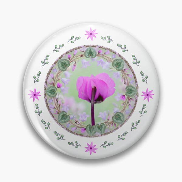 Item preview, Cyclamen flower pattern pink blossom violet designed and sold by creationsforyu.