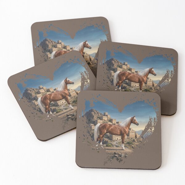 Item preview, The horse Abu'Urquob, Yemen, and a heart designed and sold by Cheval-de-coeur.
