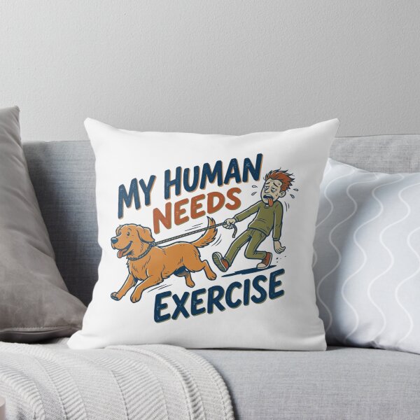 Item preview, Funny Dog Walking My Human Needs Exercise Golden Retriever Running Retro Aesthetic designed and sold by mood-draftsman.