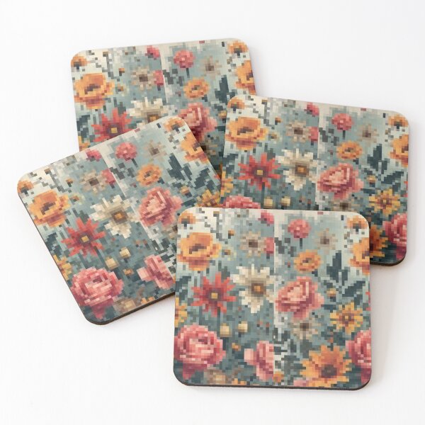 Item preview, Pixelated flower meadow. designed and sold by Knock on my door.