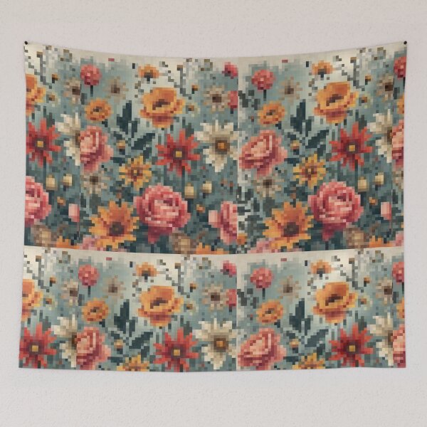 Item preview, Pixelated flower meadow. designed and sold by Knock on my door.
