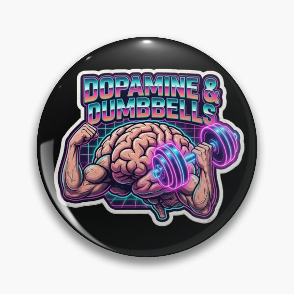 Item preview, Dopamine and Dumbbells Synthwave Gym Brain designed and sold by Maclaw200d.