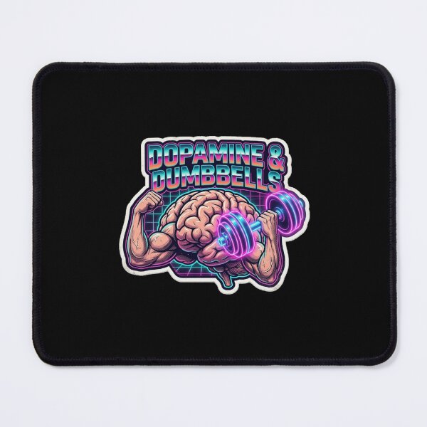 Item preview, Dopamine and Dumbbells Synthwave Gym Brain designed and sold by Maclaw200d.