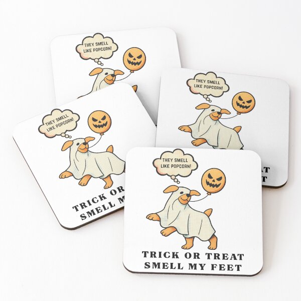 Item preview, Trick or Treat Smell My Feet Funny Halloween Ghost Dog designed and sold by SunandShade.