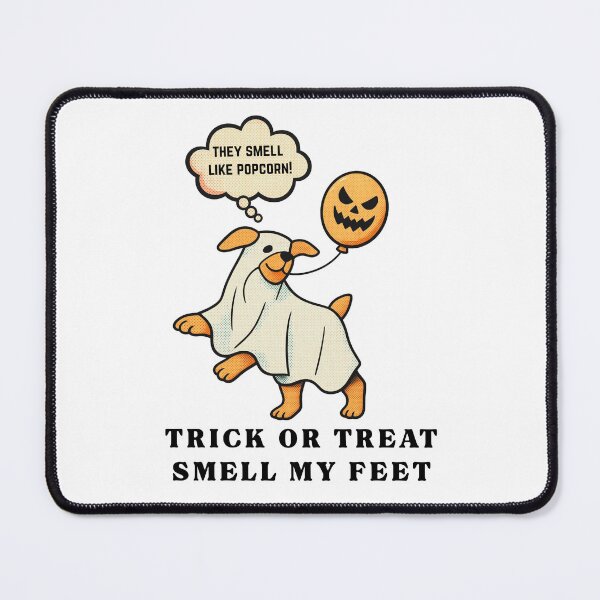 Item preview, Trick or Treat Smell My Feet Funny Halloween Ghost Dog designed and sold by SunandShade.