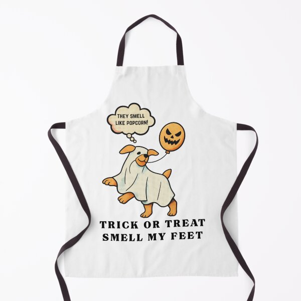 Artikelvorschau, Süßes oder Saures! Riech an meinen Füßen! Lustiger Halloween-Geisterhund entworfen und verkauft von SunandShade.
