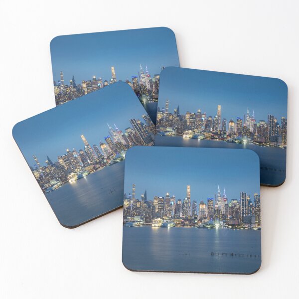 Item preview, New York City Skyline - Panoramic Night Art designed and sold by DGMaxShop.