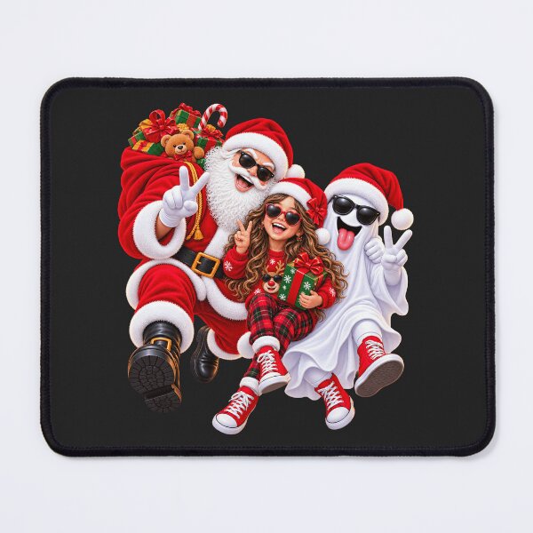 Item preview, Santa Claus and Christmas Ghosts – Fun Holiday Family designed and sold by ArtSpark Studio.