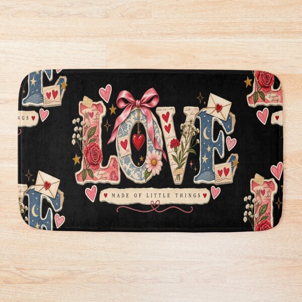 Item preview, Love Made of Little Things Vintage Romantic Typography Collage designed and sold by TulipsArtDesigns .