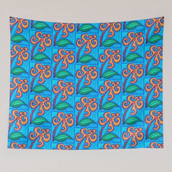Item preview, Abstract Plant Vibrant Blue Painting designed and sold by Elephant's12.