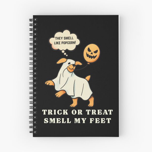 Item preview, Trick or Treat Smell My Feet Funny Halloween Ghost Dog | Light Ink Edition designed and sold by SunandShade.