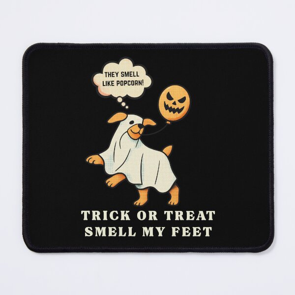 Item preview, Trick or Treat Smell My Feet Funny Halloween Ghost Dog | Light Ink Edition designed and sold by SunandShade.