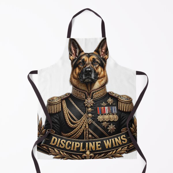 Item preview, Discipline Wins – Military German Shepherd Dog Art designed and sold by RobertArt08.