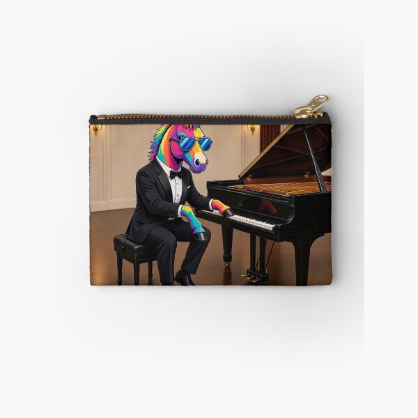 Item preview, Rainbow Horse Playing Grand Piano in Tuxedo designed and sold by Breezes-of-Ida.
