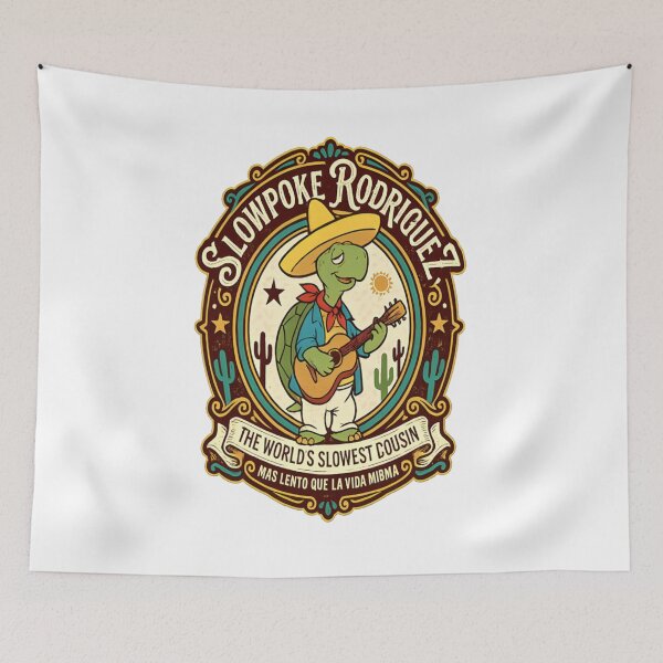Item preview, Slowpoke Rodriguez Mexican Fiesta Vintage Retro Cartoon Design designed and sold by CatLovers Studio.