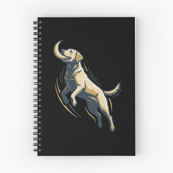 Item preview, Jumping Yellow Labrador Retriever Graphic | Vintage Fetching Dog Vector Art designed and sold by mood-draftsman.