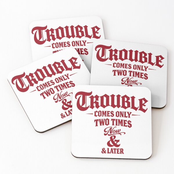 Item preview, Trouble Comes Only Two Times Streetwear Typography T-Shirt designed and sold by FrozenHeat97.