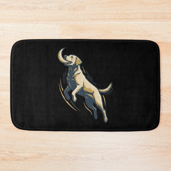 Item preview, Jumping Yellow Labrador Retriever Graphic | Vintage Fetching Dog Vector Art designed and sold by mood-draftsman.