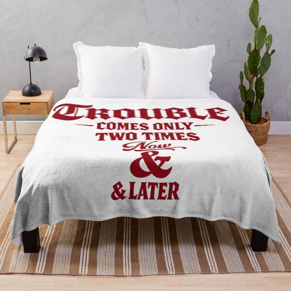 Item preview, Trouble Comes Only Two Times Streetwear Typography T-Shirt designed and sold by FrozenHeat97.