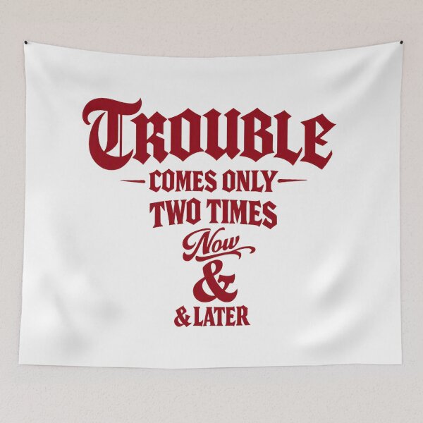 Item preview, Trouble Comes Only Two Times Streetwear Typography T-Shirt designed and sold by FrozenHeat97.