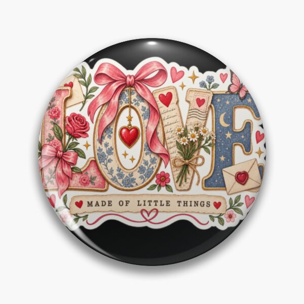 Item preview, Love Made of Little Things Vintage Romantic Typography Collage designed and sold by TulipsArtDesigns .