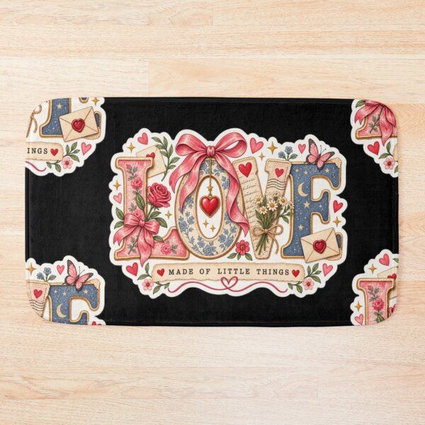 Item preview, Love Made of Little Things Vintage Romantic Typography Collage designed and sold by TulipsArtDesigns .