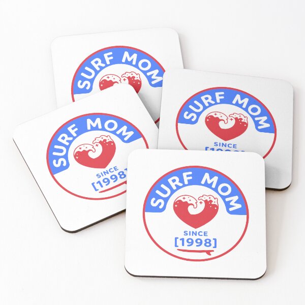 Item preview, Surf Mom Since Custom Year Heart Wave Badge designed and sold by NUSA NIPA.