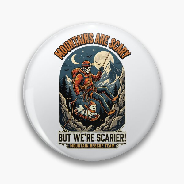 Artikelvorschau, Mountain are scary, but we're scarier - Halloween for mountain rescue team entworfen und verkauft von ParadoxParadox.