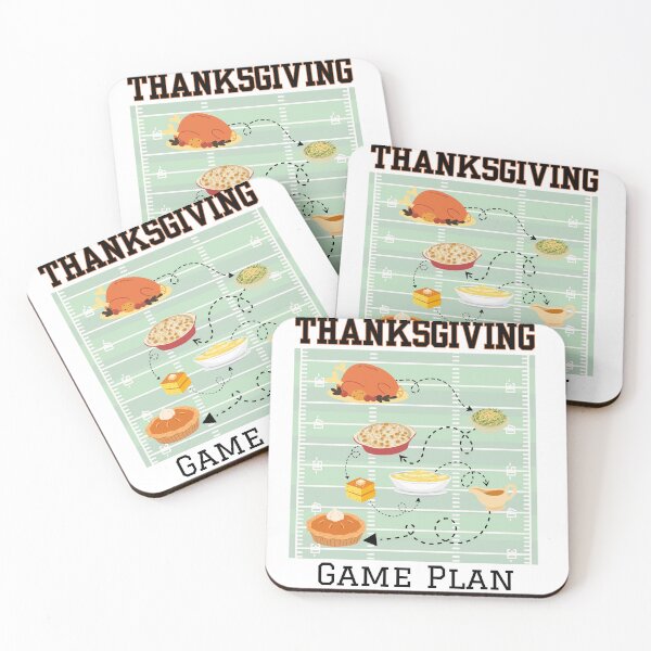 Item preview, Thanksgiving Game Plan Football Dinner | Turkey Day Football Thanksgiving | Dark Ink Edition designed and sold by SunandShade.