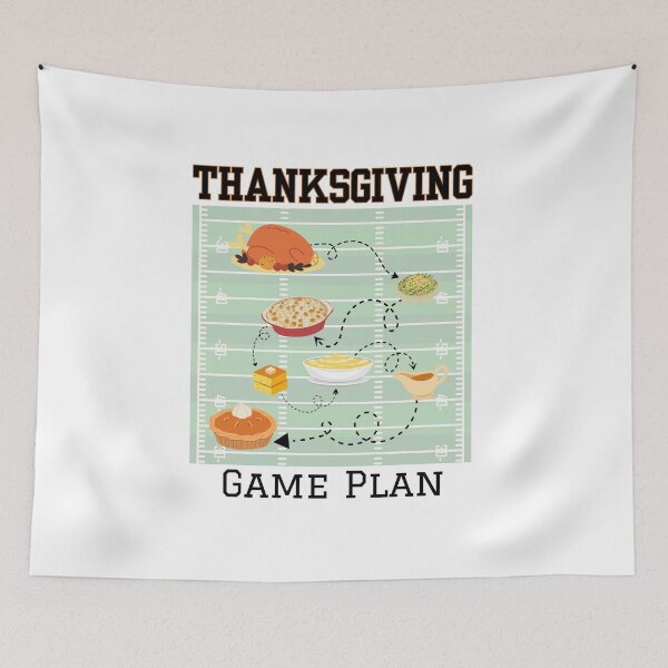 Item preview, Thanksgiving Game Plan Football Dinner | Turkey Day Football Thanksgiving | Dark Ink Edition designed and sold by SunandShade.