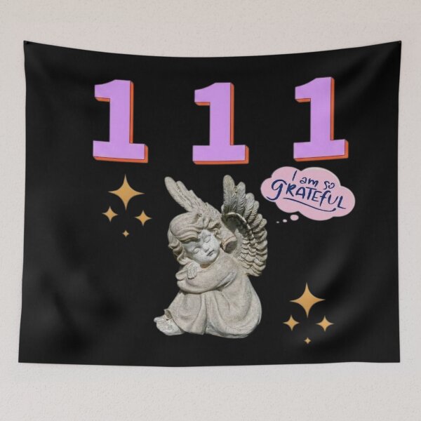 Item preview, 111 Angel Number Design | Aesthetic | Manifest | Manifestation | Grateful | Angels | Spiritual | Gratitude Journals | Pink |  tshirts, mugs, stickers, posters designed and sold by TeenLake.