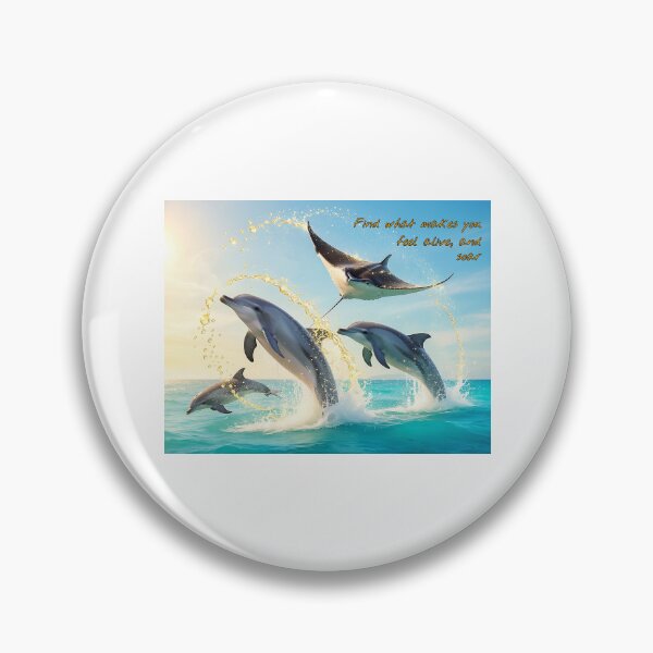 Item preview, Golden Flight — Dolphins & Manta Ray designed and sold by Hawaii26.