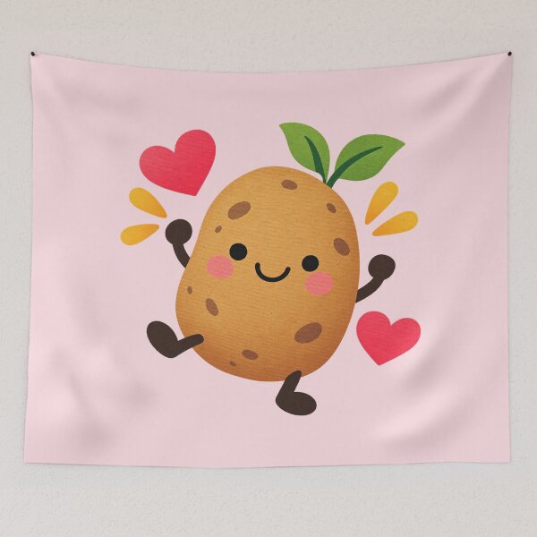 Item preview, Funny Potato Vegetable Garden Character Design – Cute Kawaii Potato Meme designed and sold by StickyDelights.