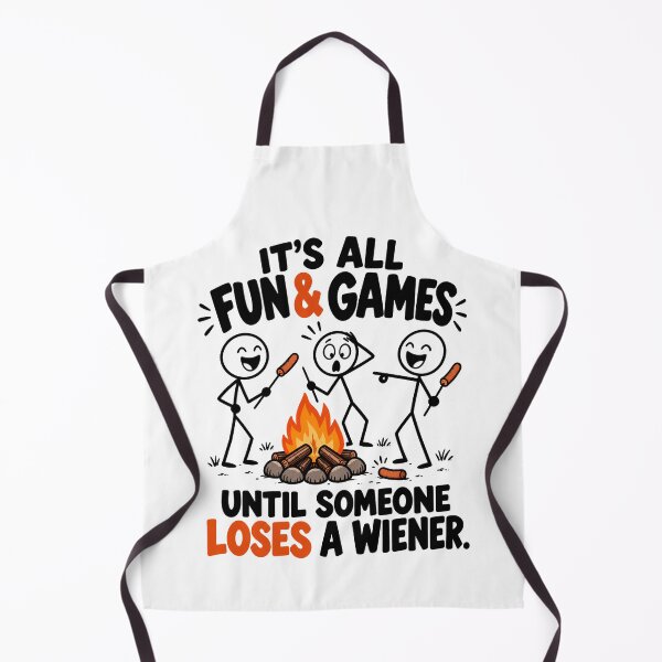 Item preview, It's All Fun and Games Until Someone Loses a Wiener Stick Figure Humor designed and sold by QuirkyQuoteTees.