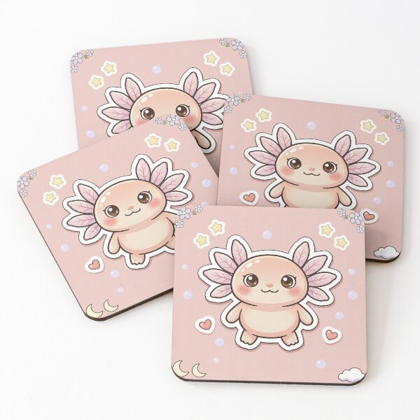 Item preview, Cute Axolotl Pastel Kawaii Sticker designed and sold by DIUMERI.