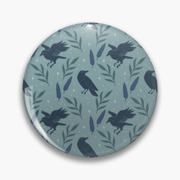 Item preview, Crow Folk Art Pattern | Gothic Woodland Bird Design designed and sold by TheSpellboundArtist.