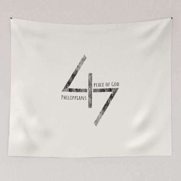 Item preview, Minimal Christian Typography - Philippians 4:7 Peace of God | black designed and sold by ZechJohnRB.