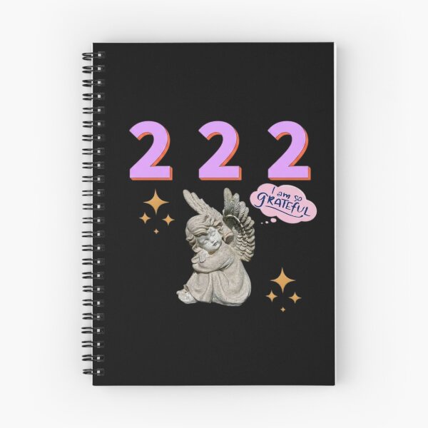 Item preview, 222 Angel Number Design | Aesthetic | Manifest | Manifestation | Grateful | Angels | Spiritual | Gratitude Journals | Pink |  tshirts, mugs, stickers, posters designed and sold by TeenLake.